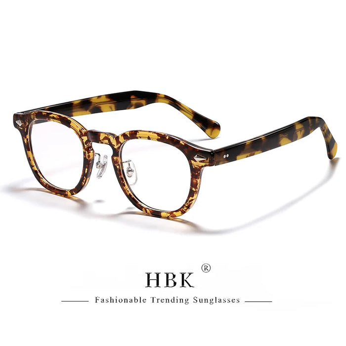 HBK Retro Men's Eyeglass Frames Luxury Anti BlueLight Lenses TR-90 Frame Glasses Women's Reading Computer Eyewear