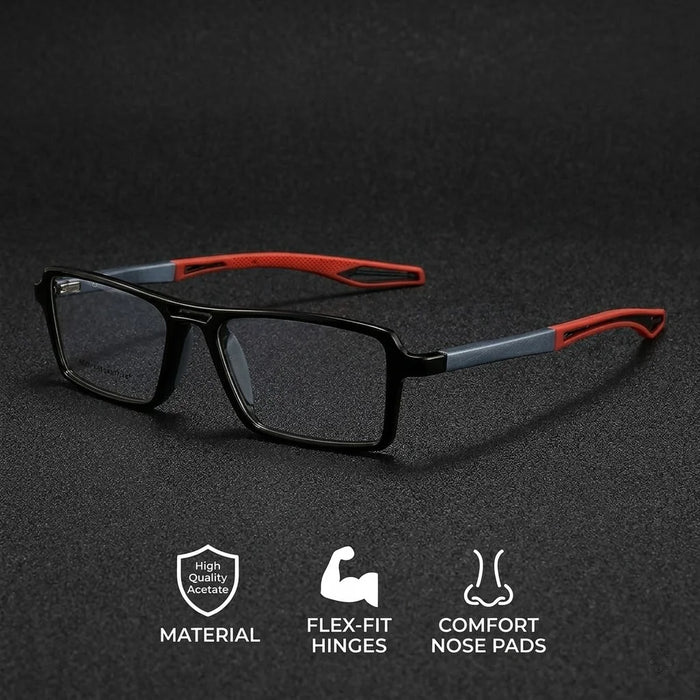 Men's Classic Full Frame Reading Glasses Clear Lens Comfortable Wear Ultra-Lightweight Frame Suitable Home Office Use Great Gift
