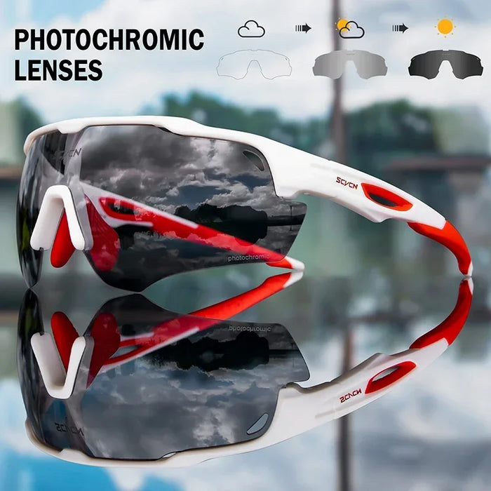 SCVCN Outdoor Bicycle Photochromic Glasses Men Cycling Glasses Polarized Cycle Sunglasses MTB UV400 Goggles Woman Bike Eyewear