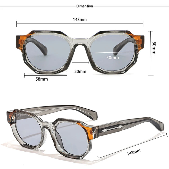 HBK Fashion Punk Sunglasses for Menluxury Brands Polygon Core Insert Leg Sun Glasses Women Summer Beach Party Ideal Choice