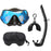 Snorkeling Mask Diving Goggles Full Wet Silicone Foldable Tube Mirror Tempered Glass Len Diving Mask Travel Size With Case