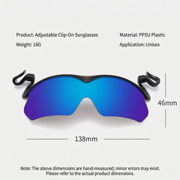 Polarized Clip On Sunglasses For Baseball Cap Men Women Adjustable Lens Angle Sports Cycling Driving Sun Glasses Eyewear Shades