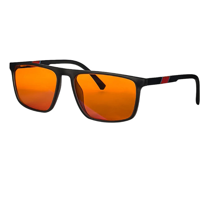 SHINU Red Glasses Blue Light Blocking Computer Glasses Orange Clear Lenses Glasses Anti Radiation Protection Eyeglasses