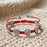 Handmade Adjustable Red Braided Rope Bracelets 5mm Copper Beads Flower Shape Lucky Bangle Women Daily Wear Fashion Jewelry Gifts