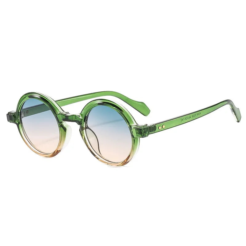 Fashion Round Sunglasses Women Gradient Frame Shades Retro Trending Men Sun Glasses UV400 Female Oculus Gafas