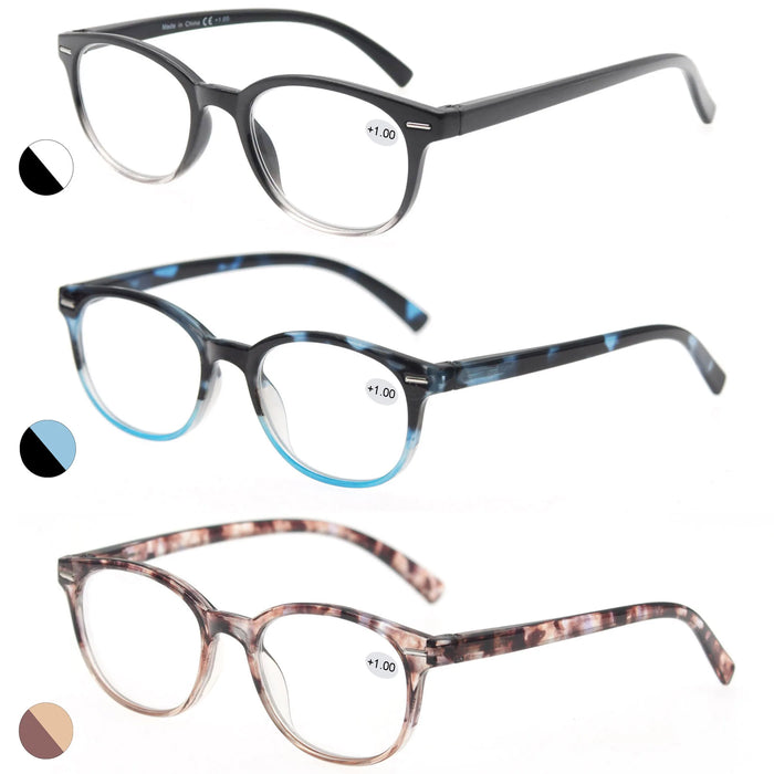 MODFANS Reading Glasses For Women Small face Readers Ladies Eyeglasses Frame With Spring Hinge Presbyopic glasses +2.0 +2.5 +3.0