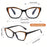 4-Piece Set of Contrasting Cat Eye Reading Glasses, Anti Blue Light for Women, Fashionable Reading Glasses for Mobile Phones