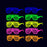 6 12 24 30 Pièces de fournitures de fête néon Chapeaux formels néon phosphorescents à la lumière UV Chapeau fluorescent Décorations de fête à lumière UV pour adultes