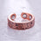 Trendy Punk Magnetic Therapy Pure Copper Rings for Women Men Anti Snoring Ring Power Slimming Health Care Jewelry