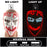 Máscara LED luminosa V de Vendetta, máscara facial completa anónima que brilla en la oscuridad para fiestas, raves, Halloween, cosplay y accesorios de disfraces.