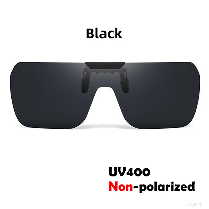 VIVIBEE Non Polarized Flip Up Clip On Sunglasses for Car Driving Dark Anti Glare Lens Shades See Digital Screen Sun Glasses