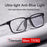 Gafas de lectura progresivas de titanio puro para hombres, antiluz azul, para presbicia, con almohadillas nasales ajustables, dioptrías de +1.0 a +4.0