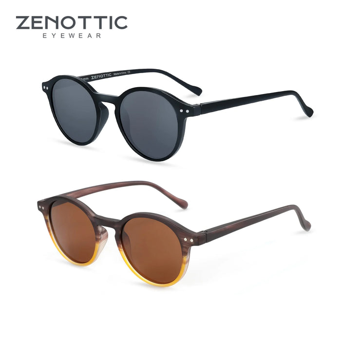 ZENOTTIC Retro Round Night Vision Yellow Sunglasses Men Women Goggles Glasses UV400 Sun Glasses Driver Night Driving Eyewear