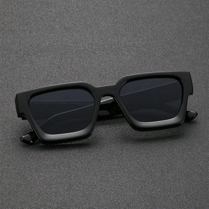 Unisex Plastic Fashion Square Frame Sunglasses For Street Photography And Beach Trips Driving Accessories