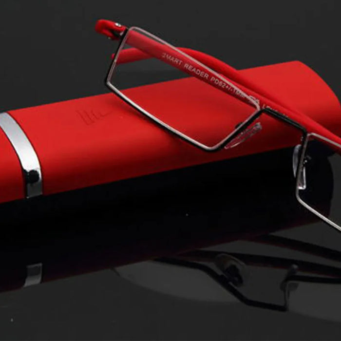 New stylish TR90 small square reading glasses, high-definition anti-blue light reading glasses for the elderly, with a high-end