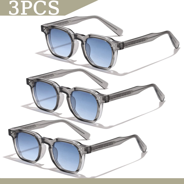 1/2/3 Pcs Wholesale New Square Retro Sunglasses Men Fashion Punk Sun Glasses Women Travel Eyewear Lunette De Soleil Femme UV400