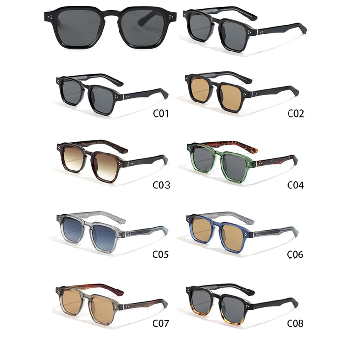HBK Fashion Punk Sunglasses for Men Classic Square Sun Glasses Outdoor Sports Party Vacation Travel Driving Fishing Eyeglasses
