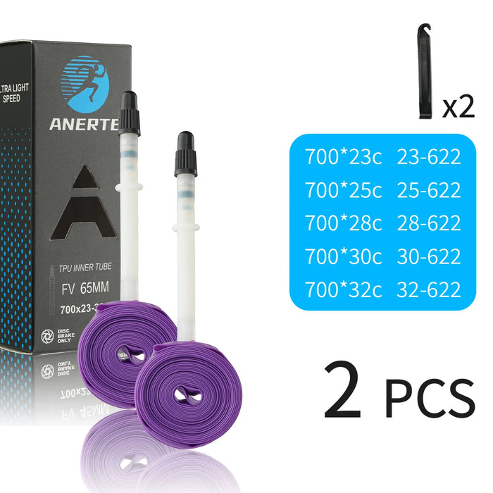 NPY Road Bicycle TPU Inner Tube 700x23C 25C 26C 27C 28C 30C 32C Cycling Bike Tires Camera Tyre 700C Pneu Aro French Valve