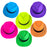 6 12 24 30 Pièces de fournitures de fête néon Chapeaux formels néon phosphorescents à la lumière UV Chapeau fluorescent Décorations de fête à lumière UV pour adultes
