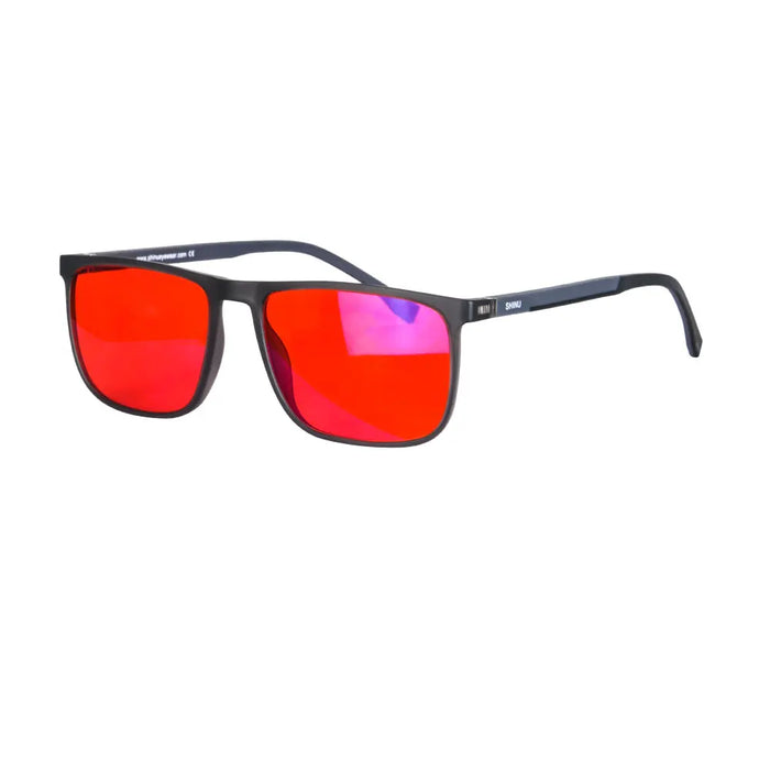 SHINU Gafas de bloqueo de luz azul para un buen sueño, lentes rojas para hombres, luz antigreen, elimina la fatiga ocular, gafas Bluelight 078RD