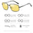 VIVIBEE Polarized Night Vision Glasses for Men Driving 2026 Metal Frame Yellow Nightvision UV400 Women Goggles