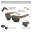 ZENOTTIC Gafas de sol retro rectangulares para hombre y mujer, polarizadas con protección UV400, clásicas, a la moda para conducir