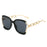 Luxury Square Sunglasses  Women UV400 Retro Brand Chain Metal Frame Shades Summer Sun Glasses for Female