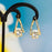 1 Pair Copper Magnetherapy Germanium Earrings Therapy Luxury Magnetic Therapy Earrings Colorful Lymphvity Magnetherapy Earring
