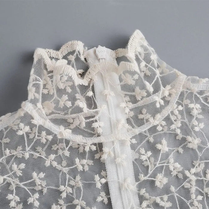 Beautiful Petal Fake Collar Black Lace False Blouse Detachable Lapel False Collar Sweater