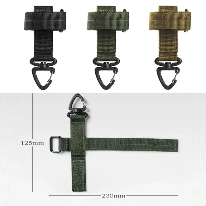 Gancho Multiusos Táctico de Nailon para Exteriores, Clip de Seguridad para Guantes, Cuerda de Escalada, Hebilla Colgante para Acampada al Aire Libre