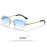 HBK Frameless Metal Sunglasses Men Wave Cutting Sun Glasses for Women Travel Shopping Shades Eyeglass UV400 Summer Style