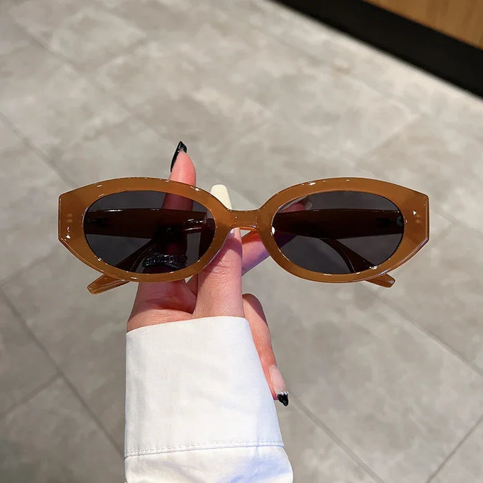 Vintage Oval Sunglasses Women Fashion Retro Female Sun Glasses New Trendy Luxury Brand Designer UV400 Lady Shades Eyewear
