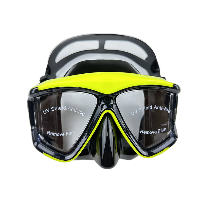 Diving Mask Snorkel Swimming Goggles Scuba Silicone Skirt 3 Windows Anti-Fog Anti-Leak Wide View Panoramic HD For Adult Youth