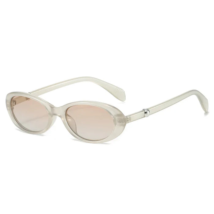 Ins New Retro Oval Women Sunglasses Personality Brand Small Frame Design Fashion Trend High Quality Men Shades UV400