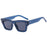 Nouvelles Lunettes de Soleil Carrées Irrégulières Homme Rétro Tendance Rivets Luxe UV400 Femme Lunettes de Soleil Bleues Marque Oculus