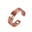 Trendy Punk Magnetic Therapy Pure Copper Rings for Women Men Anti Snoring Ring Power Slimming Health Care Jewelry