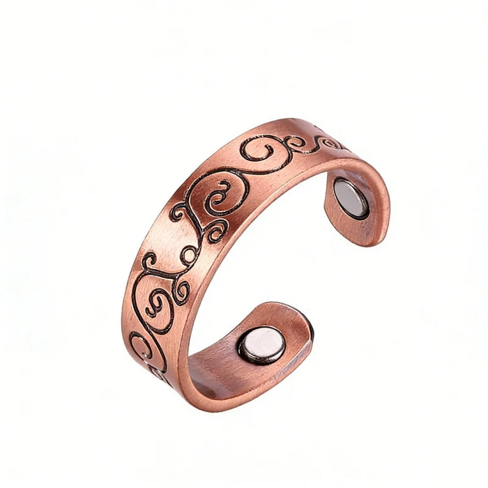 Trendy Punk Magnetic Therapy Pure Copper Rings for Women Men Anti Snoring Ring Power Slimming Health Care Jewelry