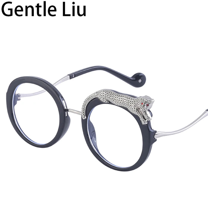 Round Steampunk Sunglass Women 2026 Fashion Luxury Brand Retro Sun Glasses for Ladies Shades Computer Anti Blue Light Eyeglasses