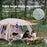 Outdoor Camping Family Tent 3-12 Person Double Layers Oversize 2 Rooms Thickened Rainproof Outdoor Family Camp Tour Equipment