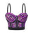 Soutien-gorge sexy de luxe avec perles grises pour femme, haut de punk rock, bralette y2k, push-up, sous-vêtement, club de danse, soutien-gorge avec bretelles