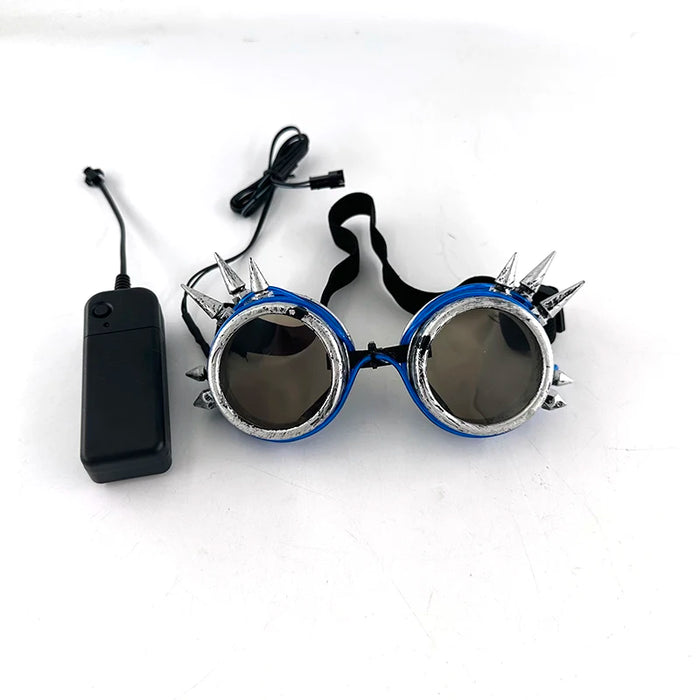 Nuevas gafas estilo Cyberpunk geniales, decoración de fiesta luminosa, gafas de sol LED que brillan, para fiestas en bares, raves y bailes