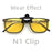 VIVIBEE Flip Up Clip On Night Vision Glasses Polarized Men Driving Yellow Sunglasses Women UV400 Fishing Universal Clips