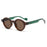 Round Sunglasses Men Punk Double Color Shades UV400 Retro Rivets Decoration Women Trending Sun Glasses Clear Lens Frame