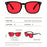 Unisex Red Yellow Orange Tinted Anti Blue Light Glasses, Night Sleep Red Lens Filter Eyewear for Eye Strain Relief