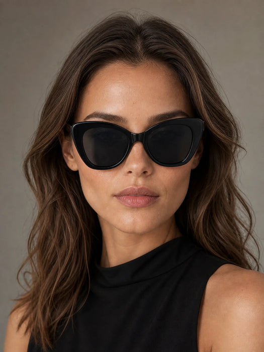 Gafas de Sol Clásicas Ojo de Gato para Mujer, Gafas de Sol Retro de Moda con Montura Gruesa para Exteriores