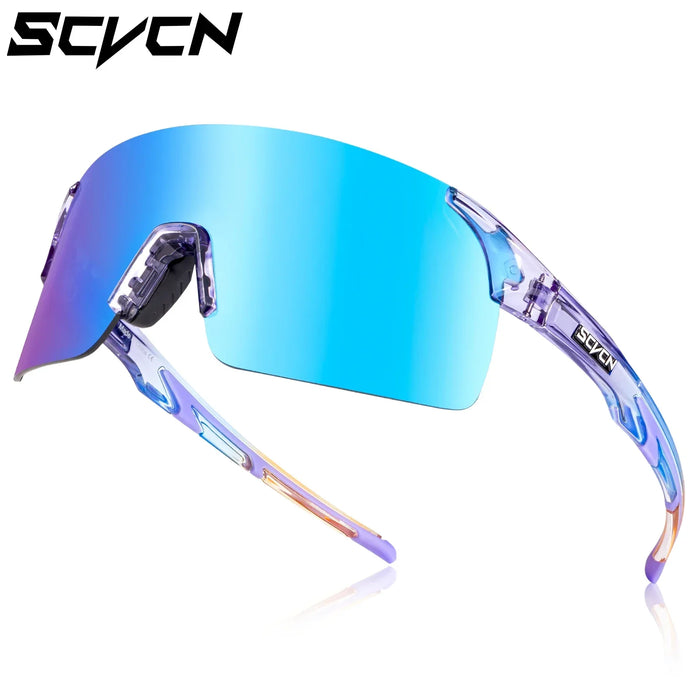 SCVCN New HD Cycling Sunglasses Sports Running Glasses Men's Women Mountain Bicycle Glasses Outdoor UV400 Bike Eyewear
