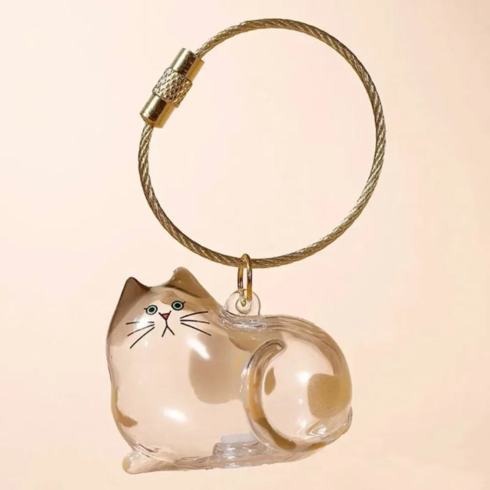 Transparent Dog Fur Storage Pendant Handmade Design DIY Backpack Accessories Portable Souvenirs Keychain Fur Storage Capsule