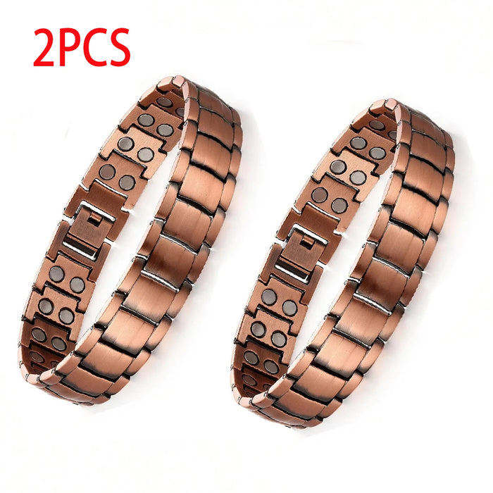 Men's Purple Copper Magnetic Therapy Bracelet for Exercise, Running, Joint Pain Relief, Jewelry