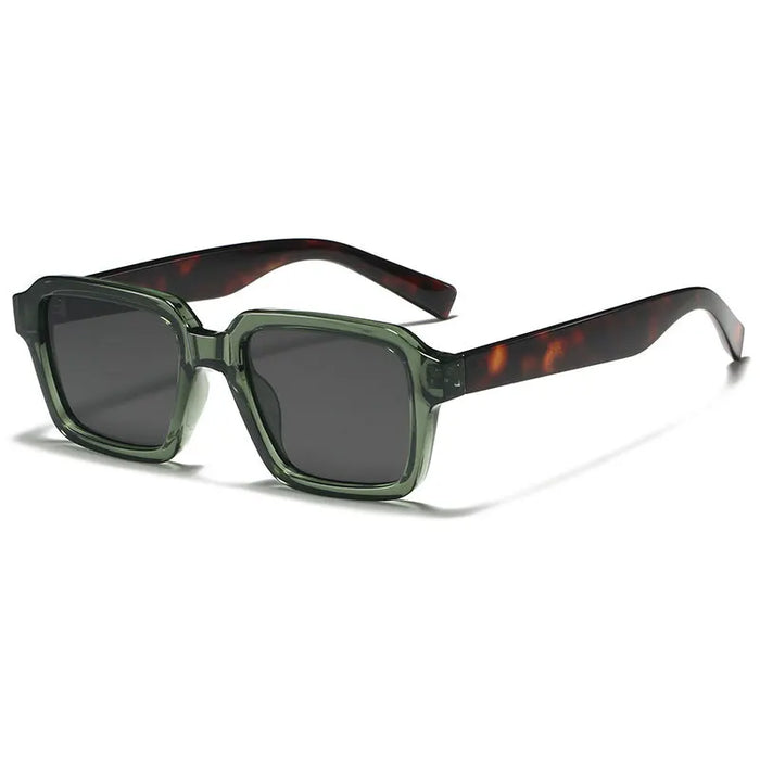 Ins Gafas de Sol Cuadradas de Moda Populares Mujer Retro VERDE Tonos UV400 Hombre Gafas de Sol de Tendencia