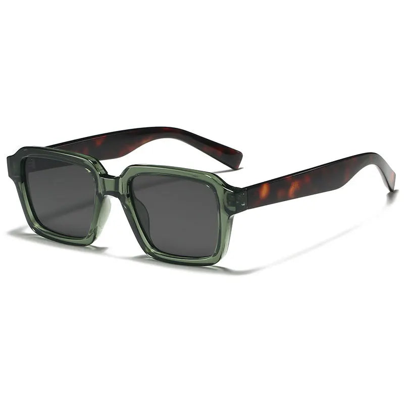 Ins Gafas de Sol Cuadradas de Moda Populares Mujer Retro VERDE Tonos UV400 Hombre Gafas de Sol de Tendencia